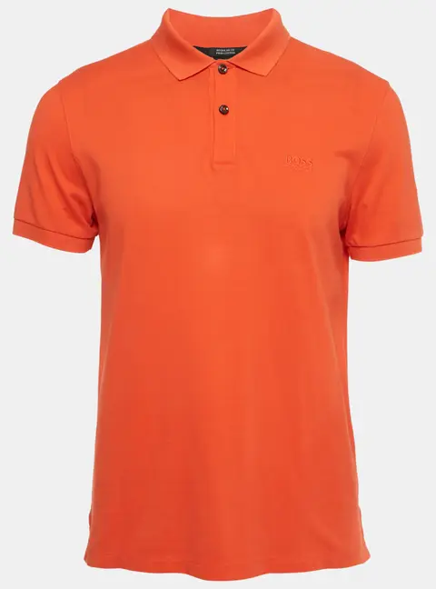Boss by Hugo Boss Orange Pima Cotton Polo T-Shirt M