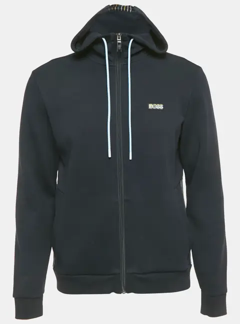 Boss By Hugo Boss Navy Blue Cotton Saggy 2 Hoodie S