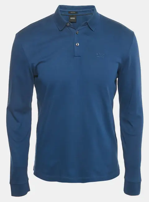 Boss By Hugo Boss Blue Jersey Pado 11 Polo T-Shirt S