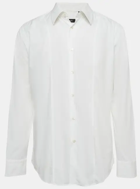 Boss By Hugo Boss White Cotton Slim Fit Shirt XXL