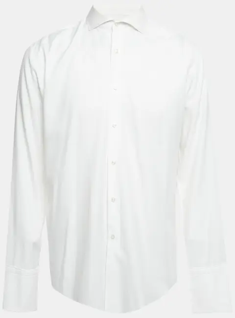 Boss By Hugo Boss White Cotton Slim Fit Jaiden Shirt XL
