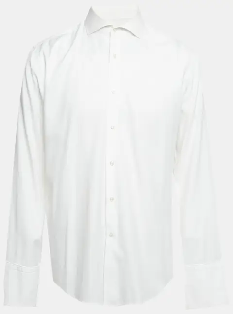 Boss By Hugo Boss White Cotton Slim Fit Jaiden Shirt XL