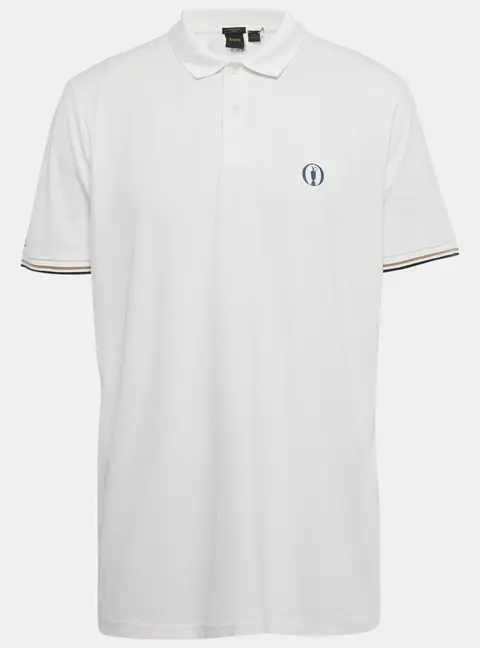 Boss By Hugo Boss White Pique Regular Fit Polo T-Shirt XXL