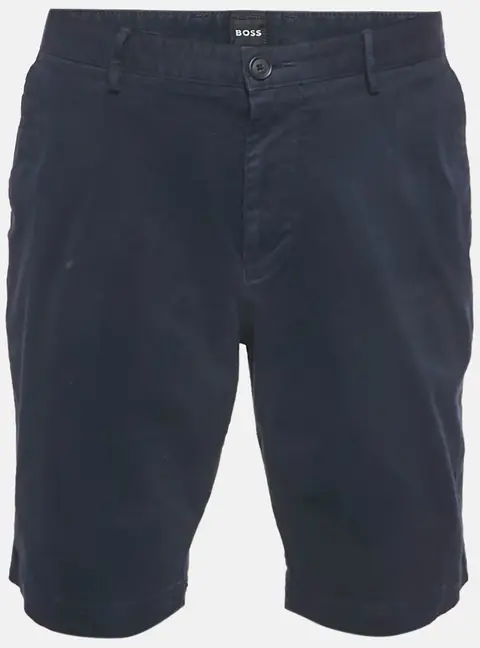 Boss By Hugo Boss Navy Blue Cotton Slice Shorts L