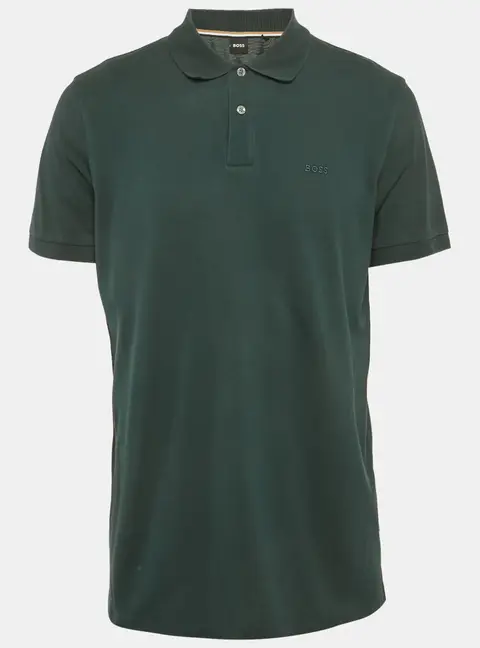 Boss By Hugo Boss Dark Green Cotton Pique Pallas Polo T-Shirt XL