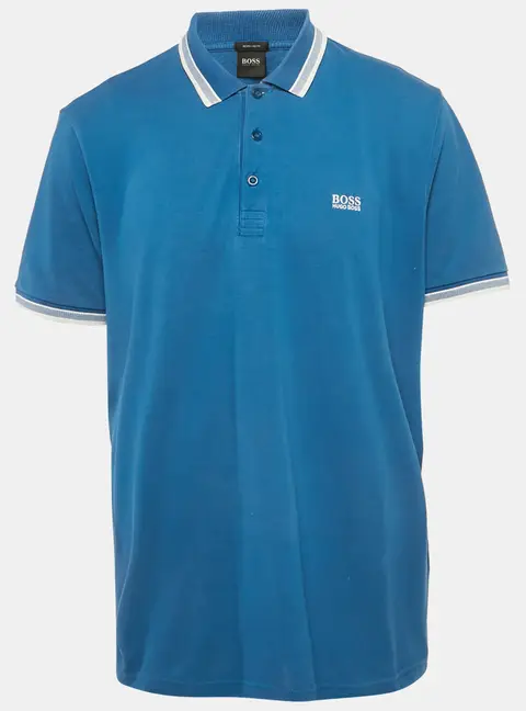 Boss by Hugo Boss Blue Cotton Paddy Polo T-Shirt XXL