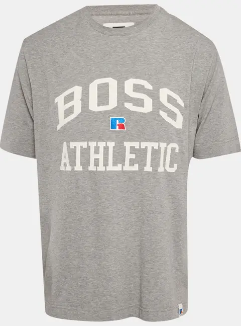 Boss By Hugo Boss Grey Logo Applique Jersey T-Shirt M