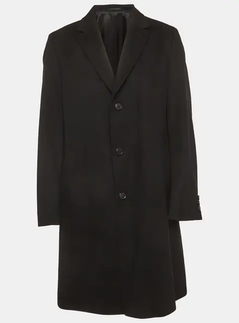 Boss By Hugo Boss Black Wool Felt Morgan Coat XL