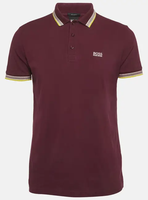 Boss By Hugo Boss Purple Cotton Knit Polo T-Shirt L
