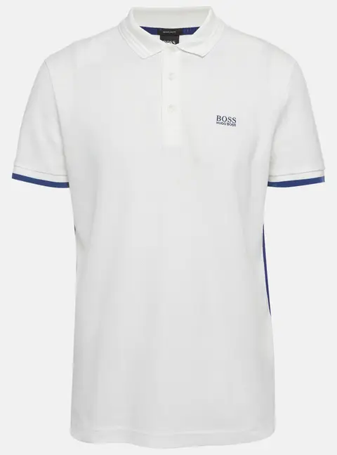 Boss by Hugo Boss White Cotton pique Polo T-Shirt L