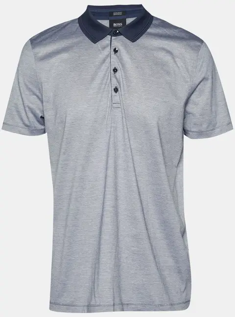 Boss By Hugo Boss Grey Striped Bugnara Polo T-Shirt XL