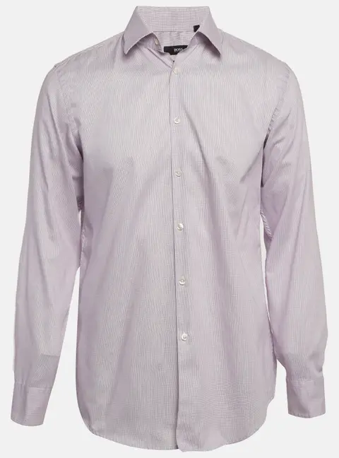 Boss By Hugo Boss Purple Checks Cotton Julen Shirt L