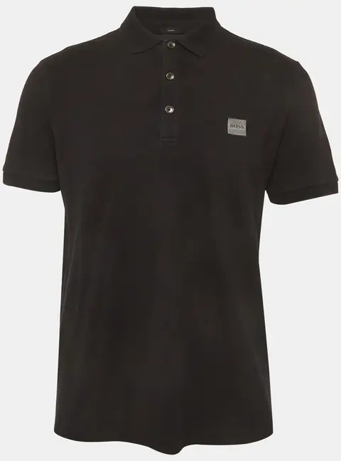 Boss By Hugo Boss Brown Mesh Jersey Polo T-Shirt L