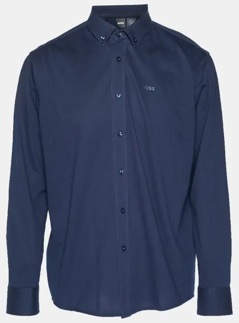 Boss By Hugo Boss Navy Blue Cotton Regular Fit Shirt XXL