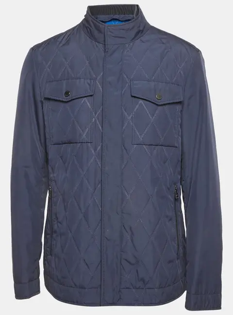 Boss by Hugo Boss Blue Synthetic Quilted Jacket XL
