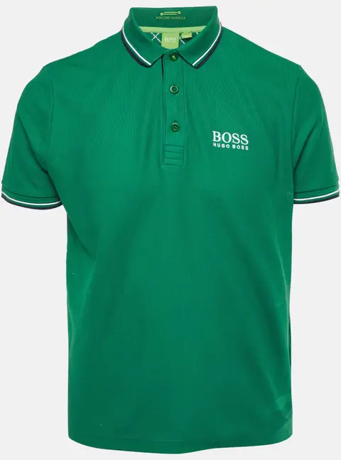 Boss By Hugo Boss Green Pique Paddy Polo T-Shirt M