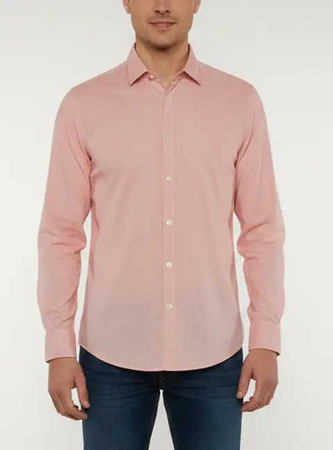 Boss By Hugo Boss Orange Printed Cotton Long Sleeve Ronni Shirt M