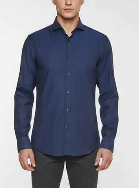 Boss By Hugo Boss Blue Cotton Button Up Slim Fit Shirt M