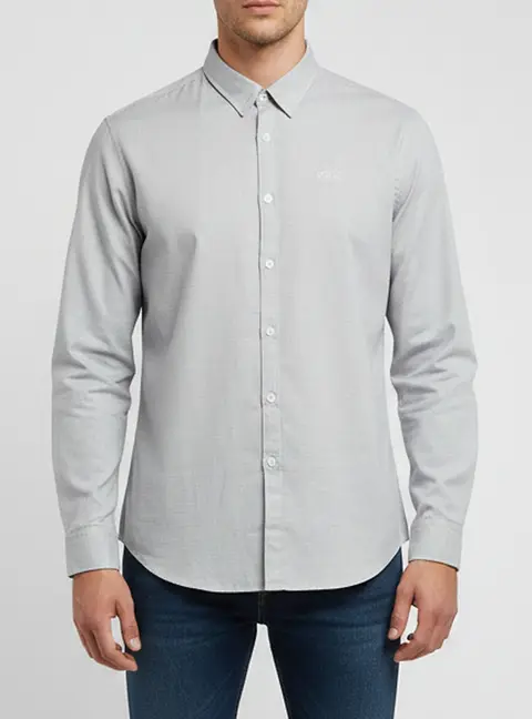Boss By Hugo Boss Green Label Grey Dotted Cotton C-Buster Shirt XXXL