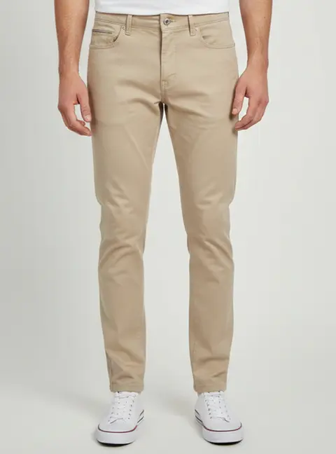 Boss By Hugo Boss Beige Stretch Cotton Delaware Pants XL