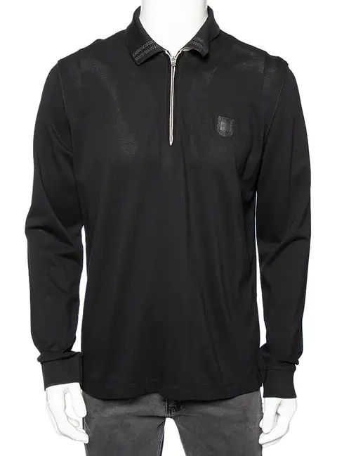 Boss By Hugo Boss Black Pima Cotton Long Sleeve T-Shirt L