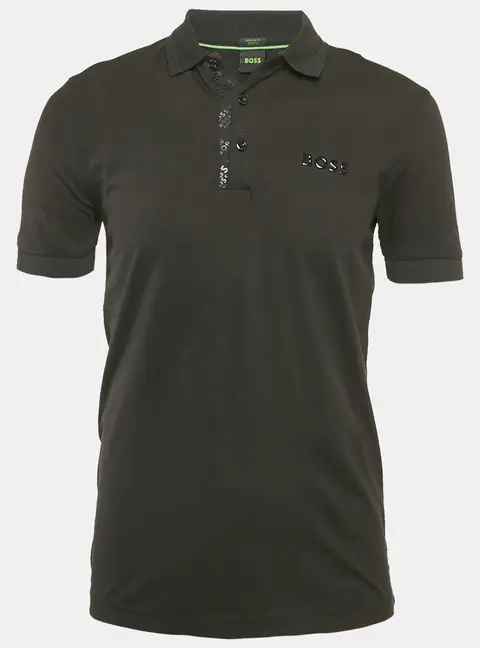 Boss By Hugo Boss Black Cotton Paddy Mirror Polo T-Shirt S