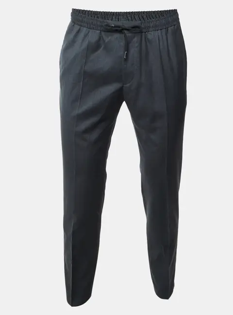 Boss By Hugo Boss Charcoal Grey Wool Regular Fit Bank_Ret Pants M
