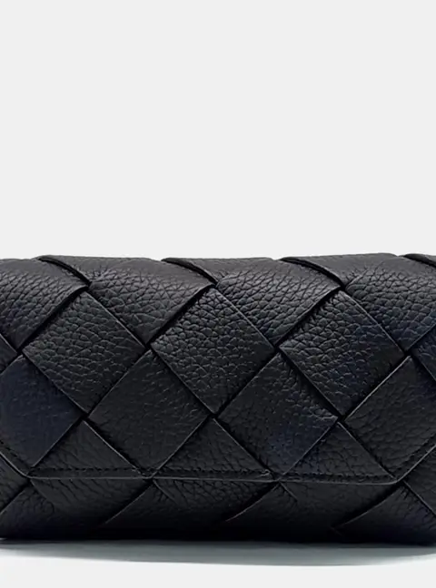 Bottega Veneta Black Leather Diago Belt Bag