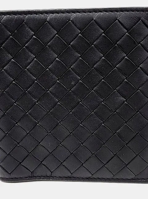 Bottega Veneta Black Leather Wallet