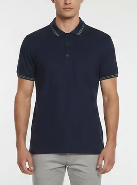 Bottega Veneta Blue Cotton Pique Polo T-Shirt XL