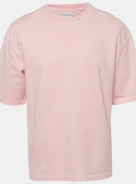 Bottega Veneta Pink Cotton Knit Crewneck T-Shirt XL