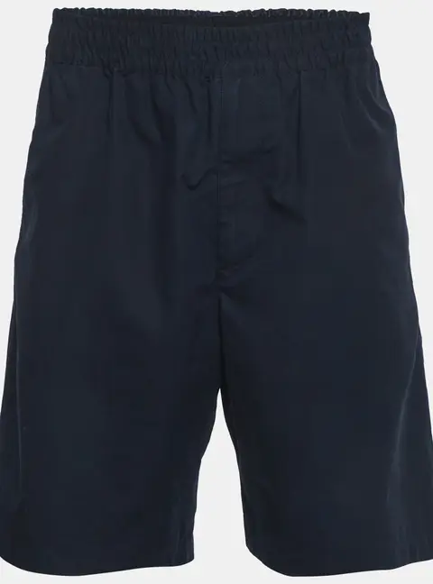 Bottega Veneta Navy Blue Cotton Poplin Bermuda Shorts M
