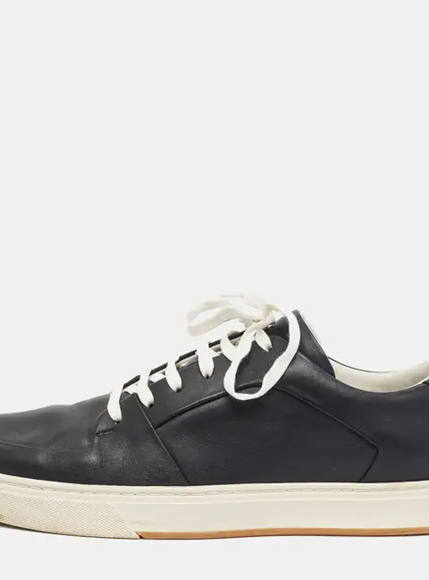 Bottega Veneta Speedster Size 42.5 Black Leather Lace Up Sneakers