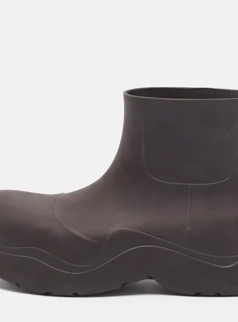Bottega Veneta Size 42 Brown Rubber Ankle Length Boots