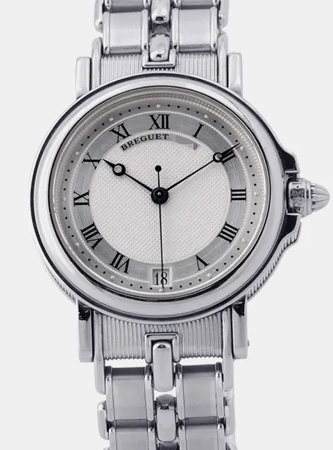 Breguet Marine 4400Bb/12/B70 Silver 18K White Gold Automatic Unisex Wristwatch 33mm