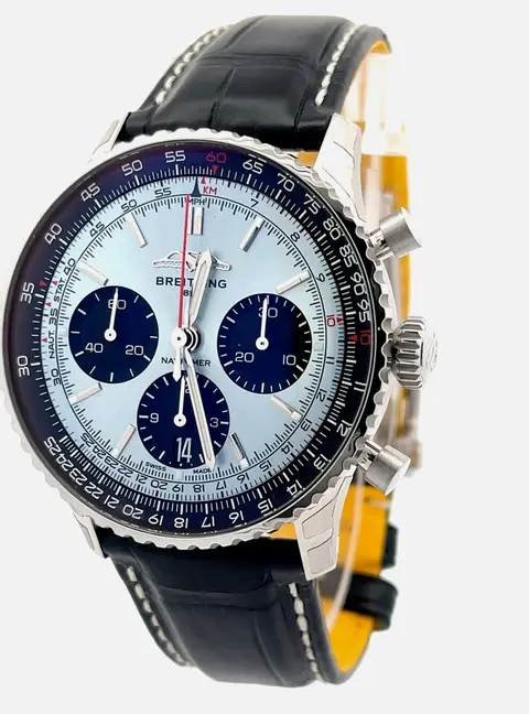 Breitling Navitimer 1 B01 Chronograph 41 AB0139241C2P1 Automatic Ice Blue Stainless Steel Men's Wristwatch 41mm