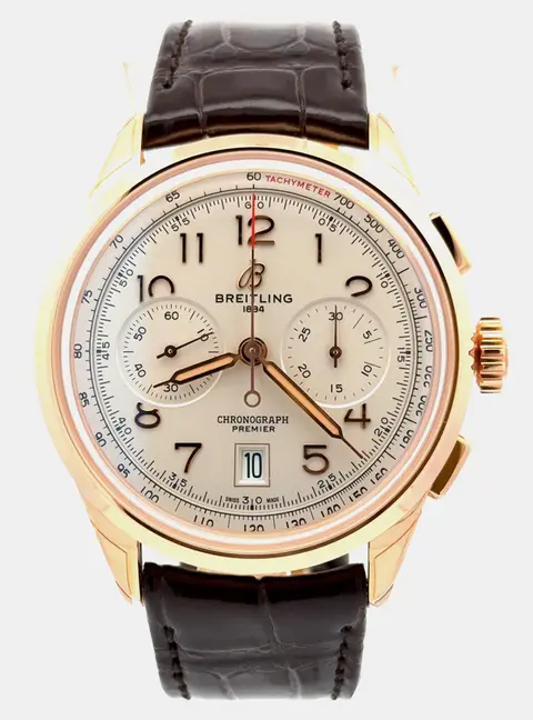 Breitling Premier B01 Chronograph 42 RB0145371G1P1 Automatic Champagne Rose Gold Men's Wristwatch 42mm