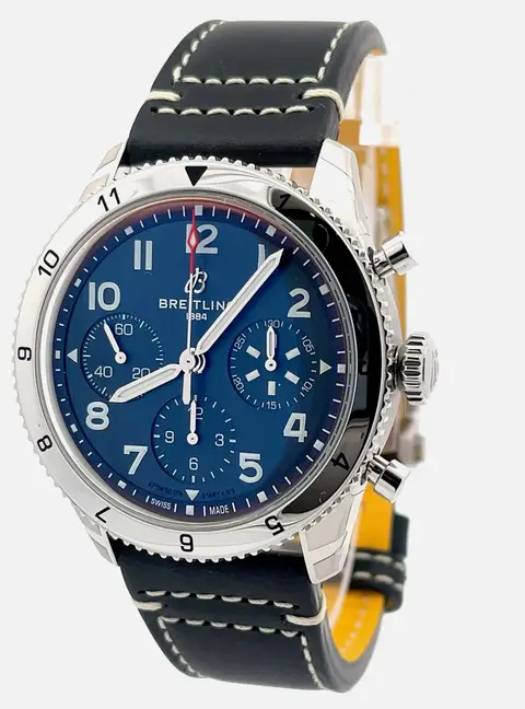 Breitling Avi Chronograph 42 Tribute To Vought F4U Corsair A233801A1C1X1 Automatic Blue Stainless Steel Men's Wristwatch 42mm