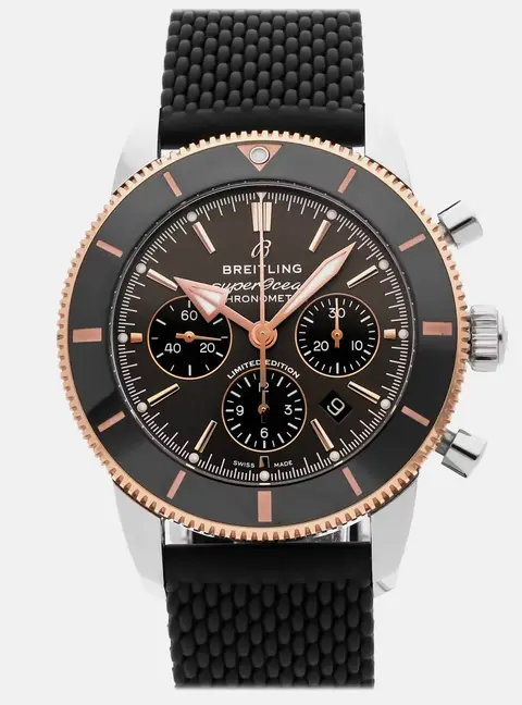 Breitling Superocean Heritage B01 Chronograph 44 UB01621A1M1S1 Automatic Chronograph Anthracite Dial Stainless Steel 18k Rose Gold Men's Wristwatch 44mm
