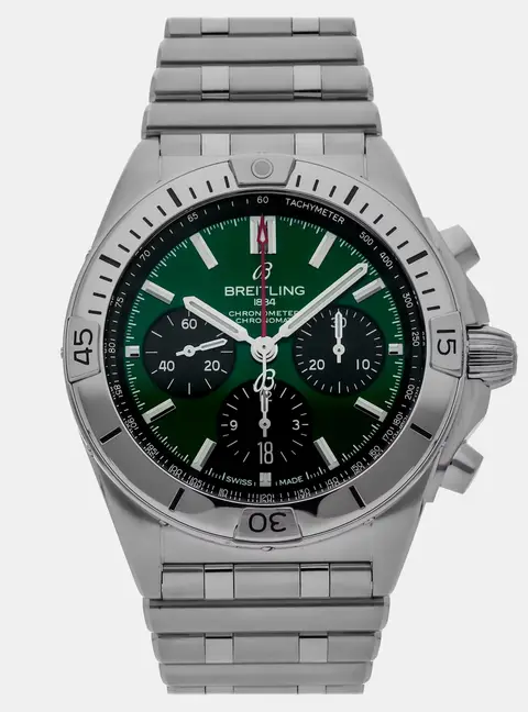 Breitling Chronomat AB0134101L1A1 Automatic Green Stainless Steel Men&rsquo;s Wristwatch 42 mm