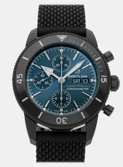 Breitling Superocean Heritage M13313101C1S1 Automatic Chronograph Blue Dial Black Steel Men's Wristwatch 44mm