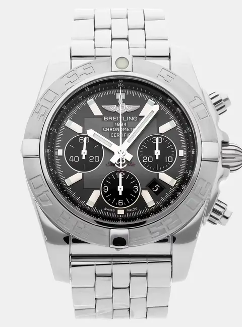 Breitling Chronomat AB011011/F546 Automatic Chronograph Grey Dial Stainless Steel Men's Wristwatch 44mm
