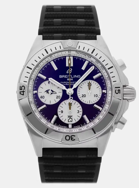 Breitling Chronomat B01 NFL Baltimore Ravens Edition AB01342B1K2S1 Automatic Chronograph Purple Dial Stainless Steel Men's Wristwatch 42mm