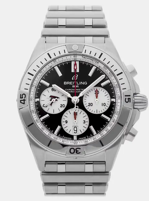 Breitling Chronomat AB01342B1B3A1 Automatic Chronograph Black Dial Stainless Steel Men's Wristwatch 42mm