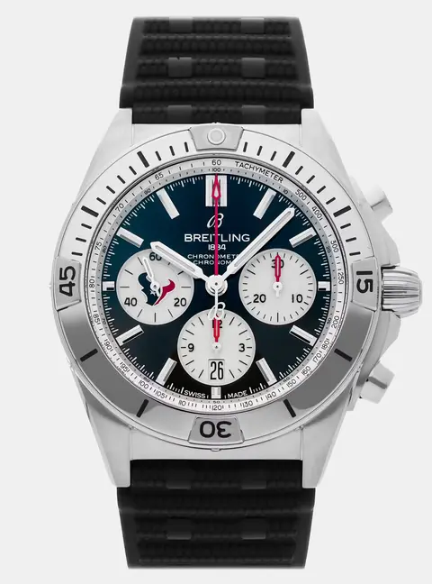 Breitling Chronomat AB01342B1CBS1 Automatic Chronograph Blue Dial Stainless Steel Men's Wristwatch 42mm