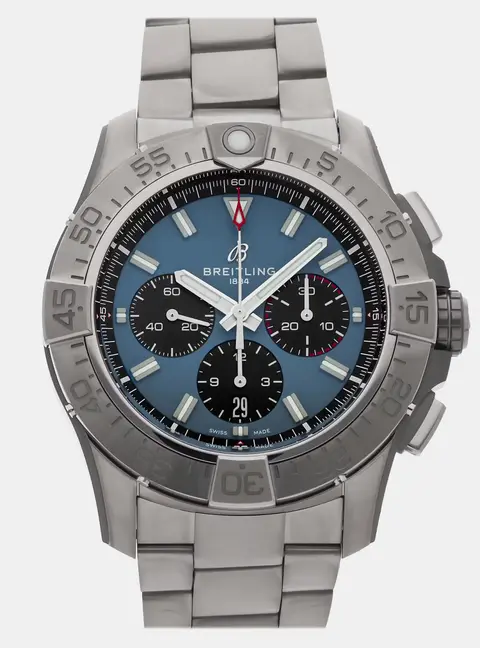 Breitling Super Avenger B01 EB0148101C1E1 Automatic Chronograph Blue Dial Titanium Men's Wristwatch 46mm