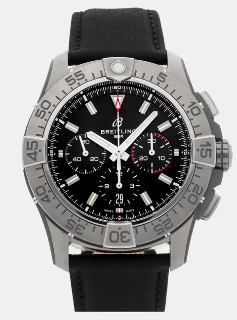 Breitling Super Avenger B01 EB0148101B1X1 Automatic Chronograph Black Dial Titanium Men's Wristwatch 48mm