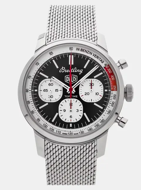 Breitling Top Time B01 Deus AB01765A1B1A1 Black Stainless Steel Automatic Chronograph Men's Wristwatch 41MM