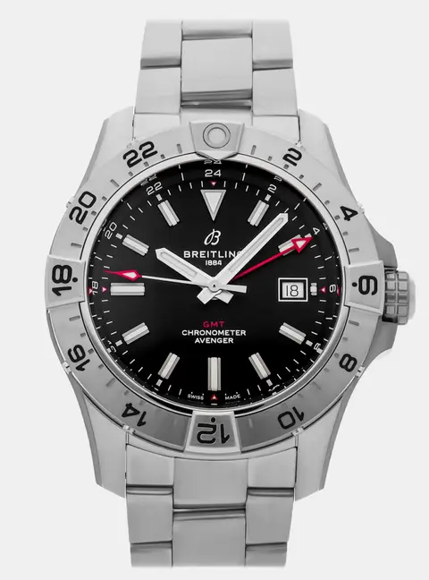 Breitling Avenger A32320101B1A1 Black Stainless Steel Automatic Men's Wristwatch 44mm