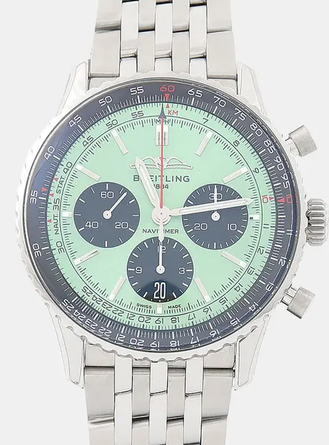 Breitling Navitimer AB0138241L1A1 Green Stainless Steel Automatic Men Wristwatch 43mm